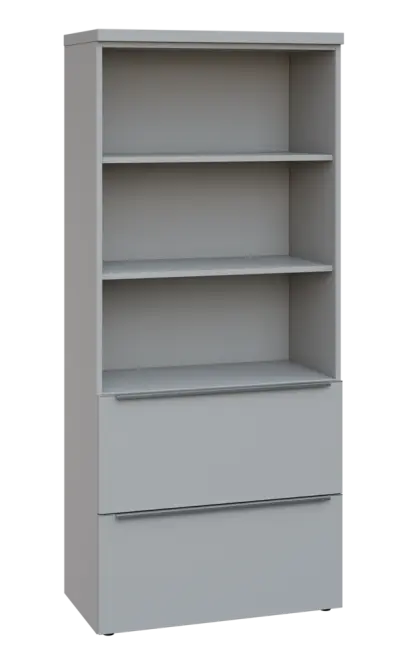 SIN 5 - 82ZN kancelářská skříň, 2-zásuvková/nika, 1820x800x400, šedá